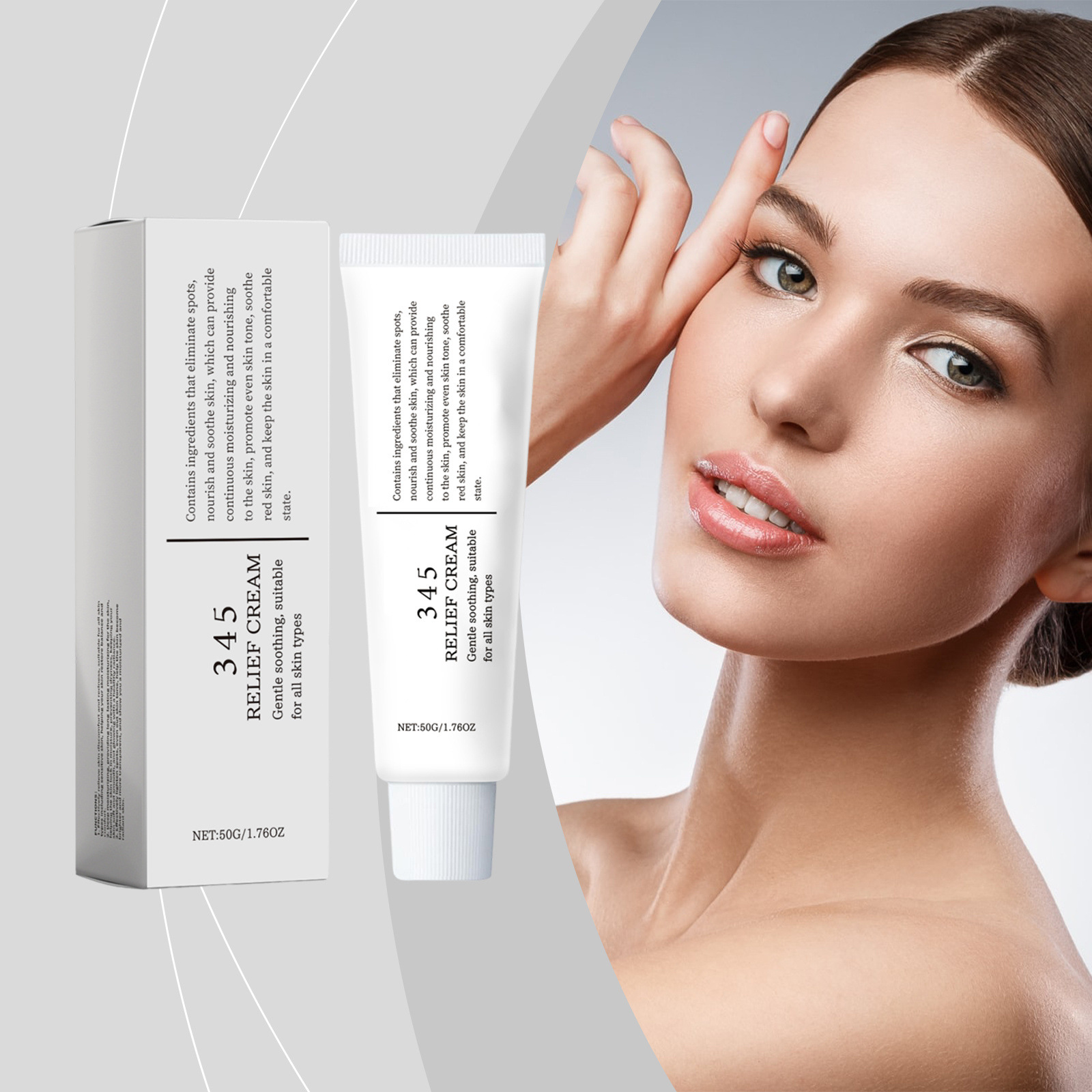 Skincare Glowing - Crème de soulagement hydratante, Anti-sucre, antioxydant,