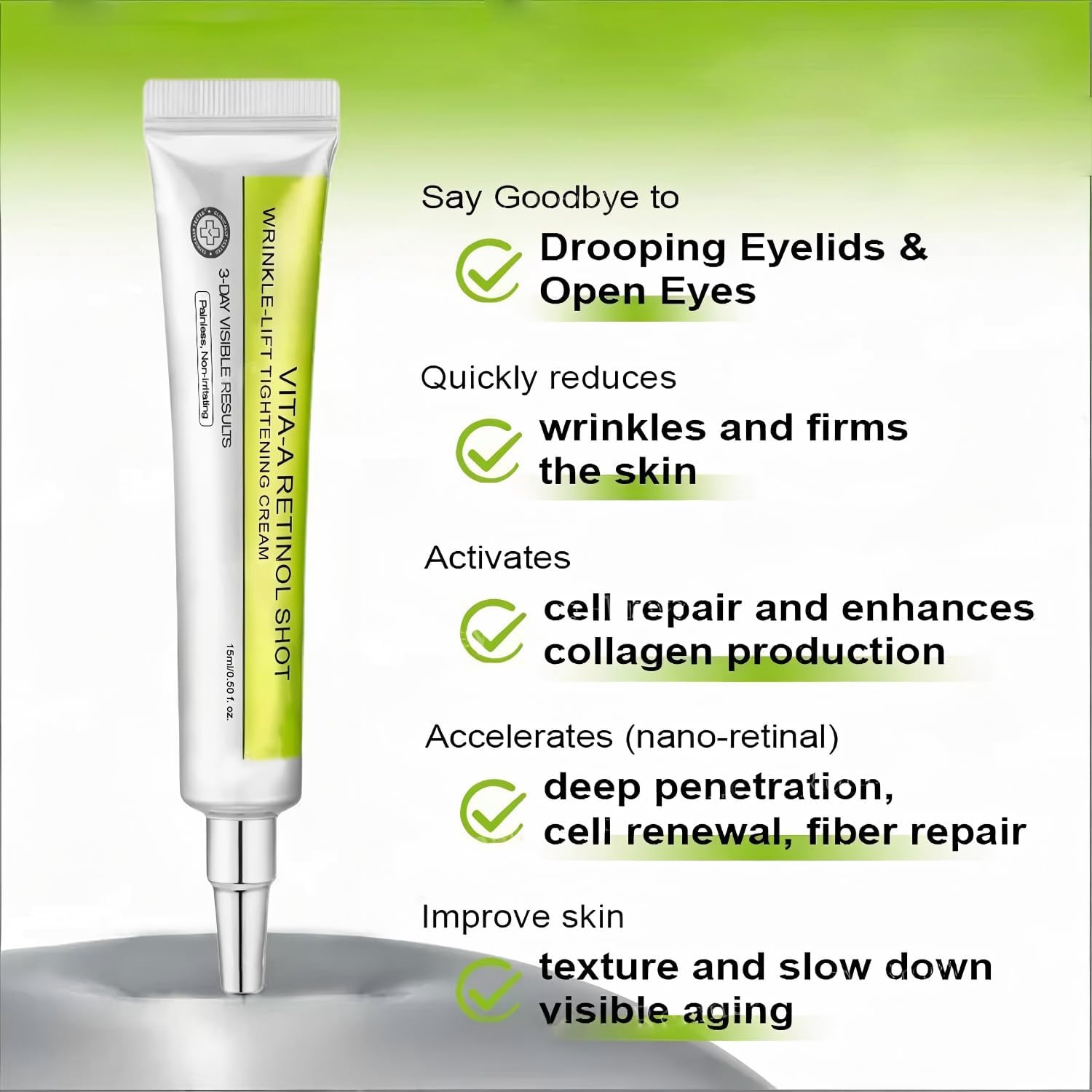 Crème Contour des Yeux et Visa - Retinol Cream avis et prix